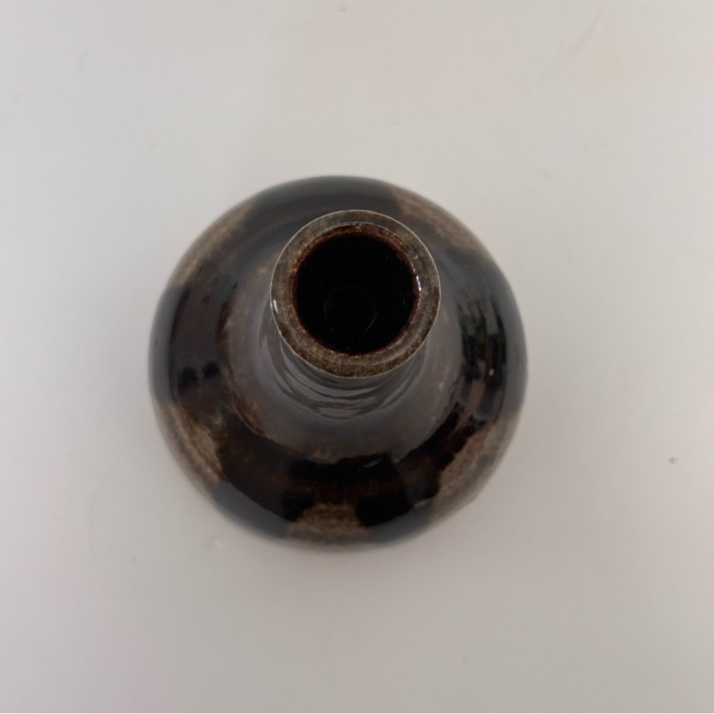 VTG, MCM, Hand Thrown Pottery, Bud Vase, Drip Glazed, Signed By Artist 6.5” - Picture 4 of 8